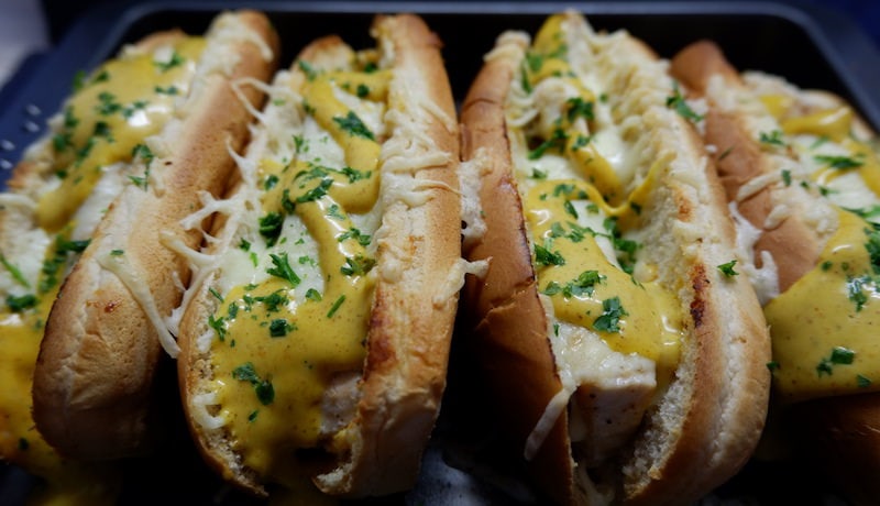 Lachs-Hot-Dogs