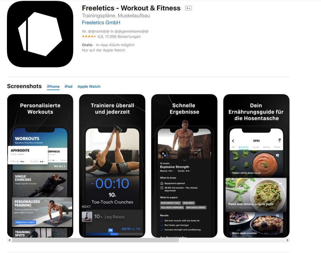 Freeletics: Workout & Fitness