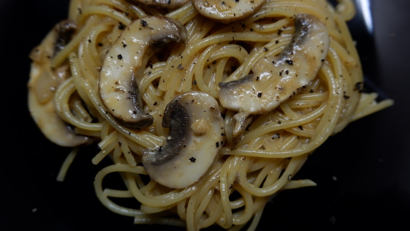 Cremige-Pilz-Spaghetti